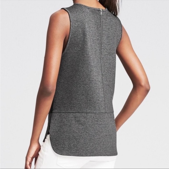 Banana Republic Faux Leather Ponte Tank Top S - Picture 2 of 10